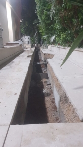 ניסור צינורות בטון